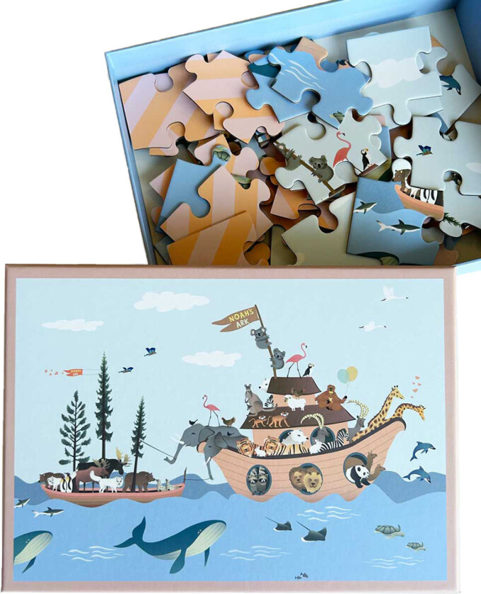 Puslespill - 30x40 cm - 42 Brikker - Noahs ark - - OneSize - Puslespill
