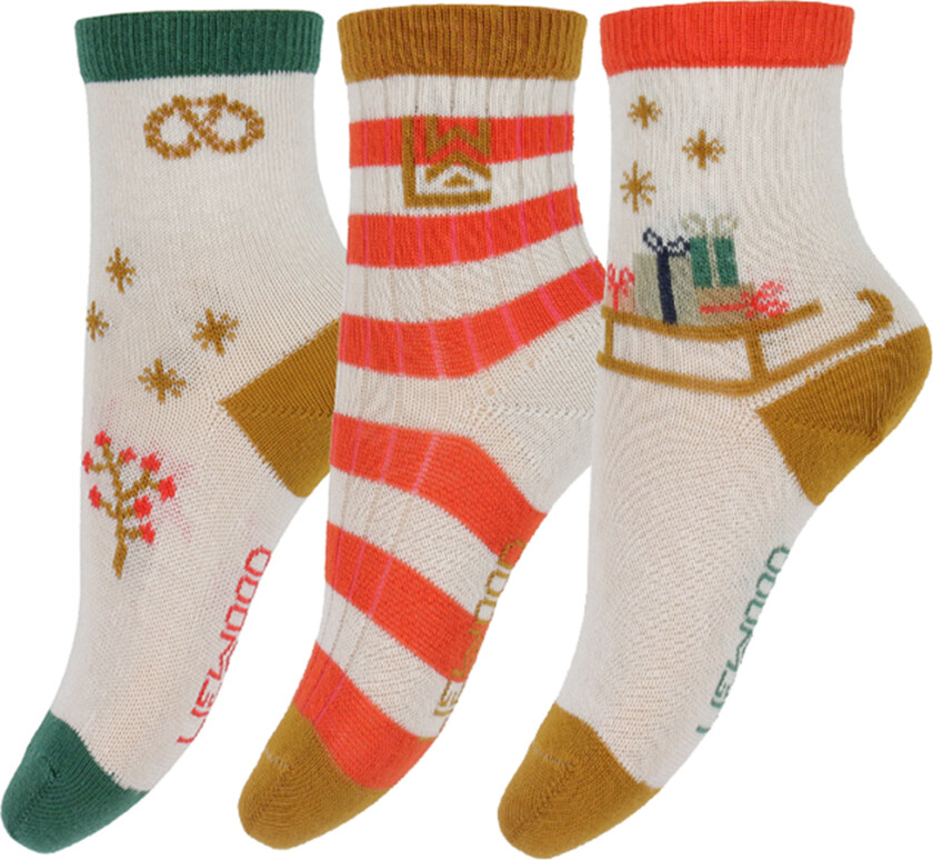 Sokker - Silas - 3-pack - Holiday Sandy Mix - - 19/21 - Sokker