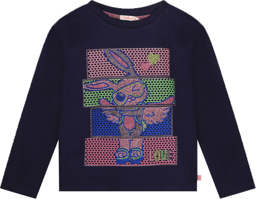 Genser - Navy m. Rhinestone - - 5 år (110) - Genser