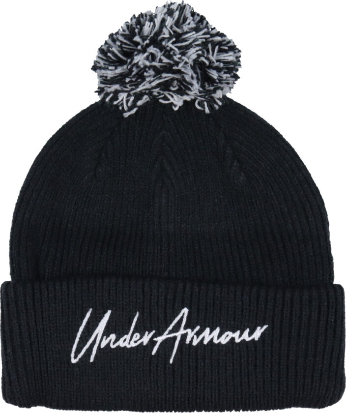 Lue - Strikk - Pause Pom - Svart - - OneSize - Lue