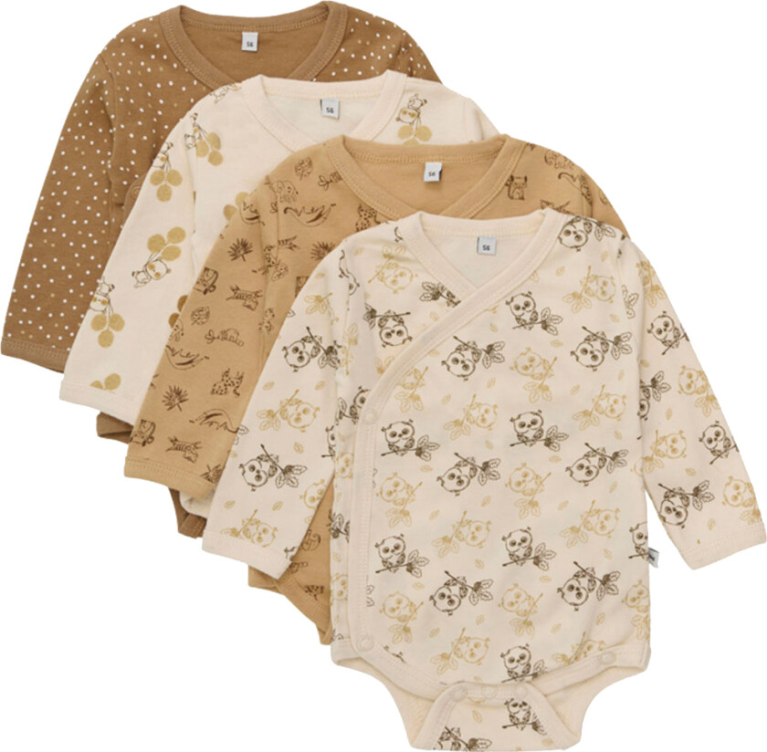 Slå-Om Bodyer I/e - 4-pack - Whitecap Grey - - 74 - Langermet Body