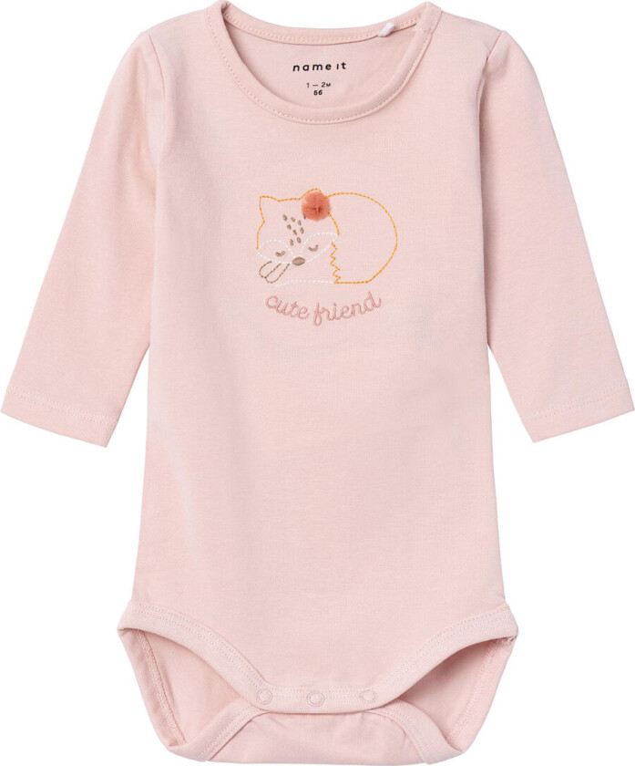 Body L/æ - NbfOhra - Rose Smoke m. Katt - - 56 - Langermet Body