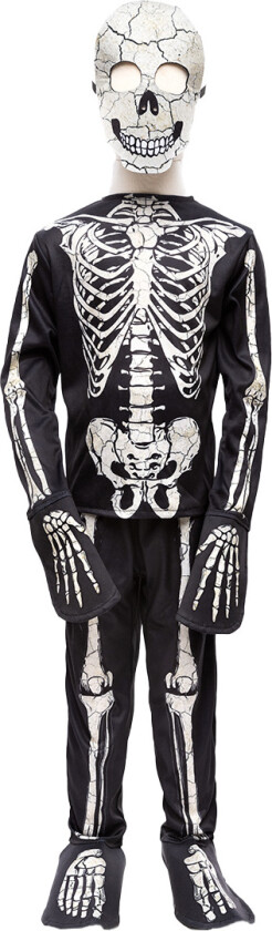 Kostymer - Glow In The Dark - Skjelett - - 3-4 år (98-104) - Kostymer