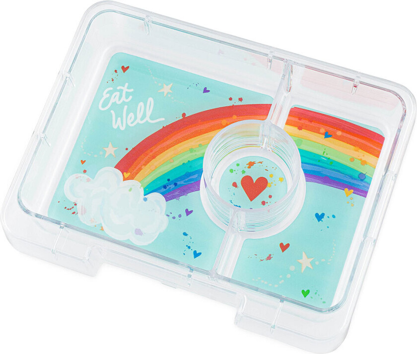 innsatsbrett m. 3 rom - Snack - Rainbow - - OneSize - Matboks