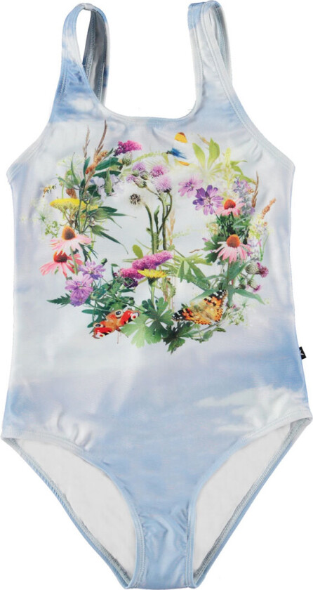 Badedrakt - UV50+ - Nika - Flower Peach - - 12 år (152) - Badetøy