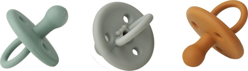 Smokk - Silikon - 3-pack - Str. 1 - Paula - Mustard Mul - - 0-6 md - Smokk