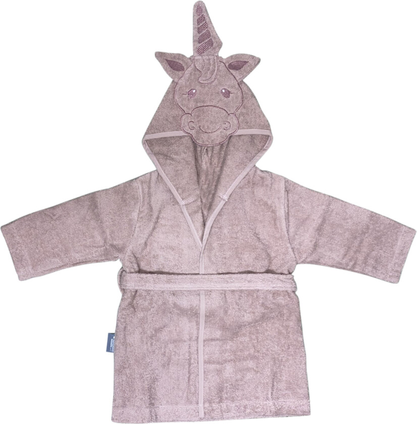 Badekåpe - Pale Mauve m. Enhjørning - - 2 år (92) - Badekåpe