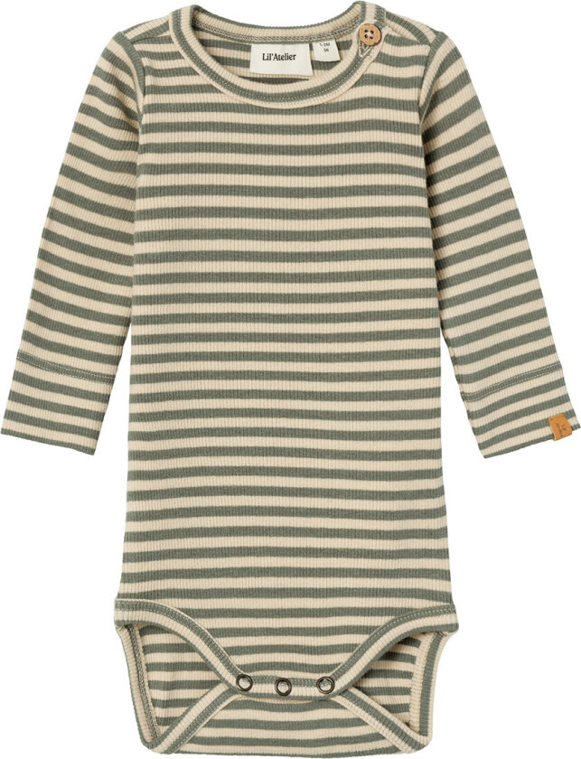 Lil' Atelier Body L/æ - NbmGago - Noos - Tåke/Agave Green - Lil Atelier - 74 - Langermet Body