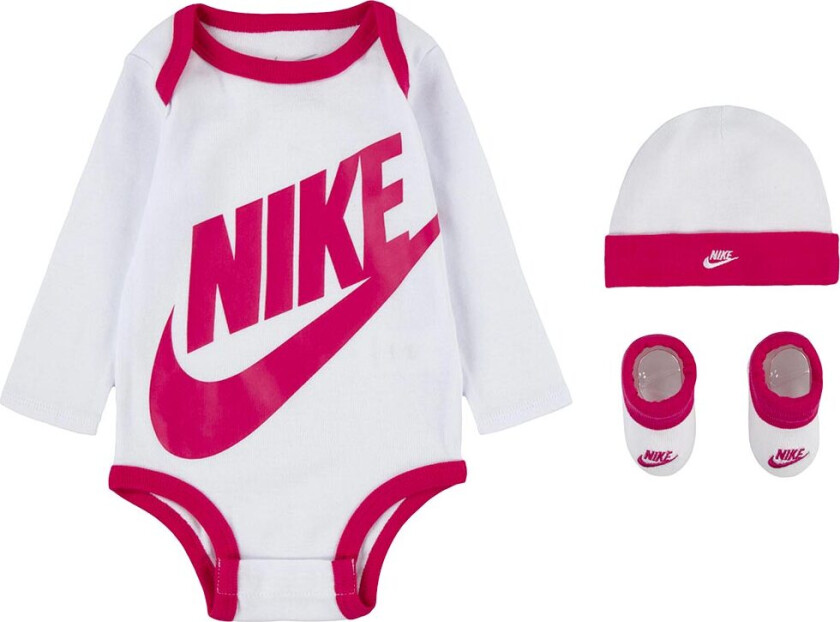 Gaveeske - Barnetøfler/Lue/Body L/æ - Futura - Rush Rosa/Hv - - 0-6 md - Langermet Body