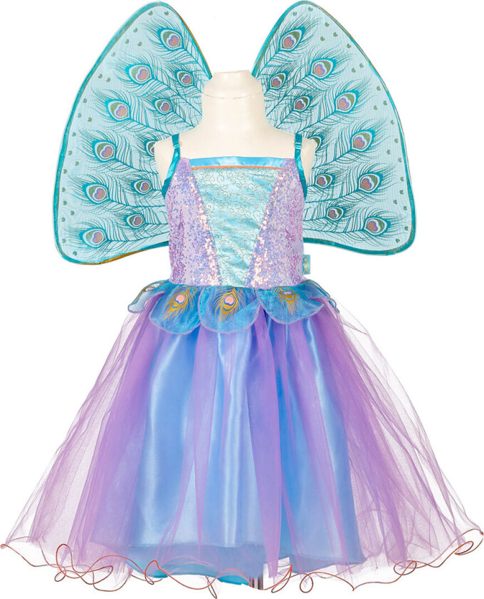 Kostymer - Påfuglkjole - Tamara - Lilla - - 5-7 år (110-122) - Kostymer