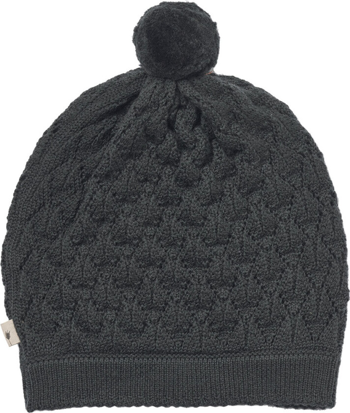 Lue - Ull - Strikk - Ezel - Black Cola - - 54-55 cm - Lue