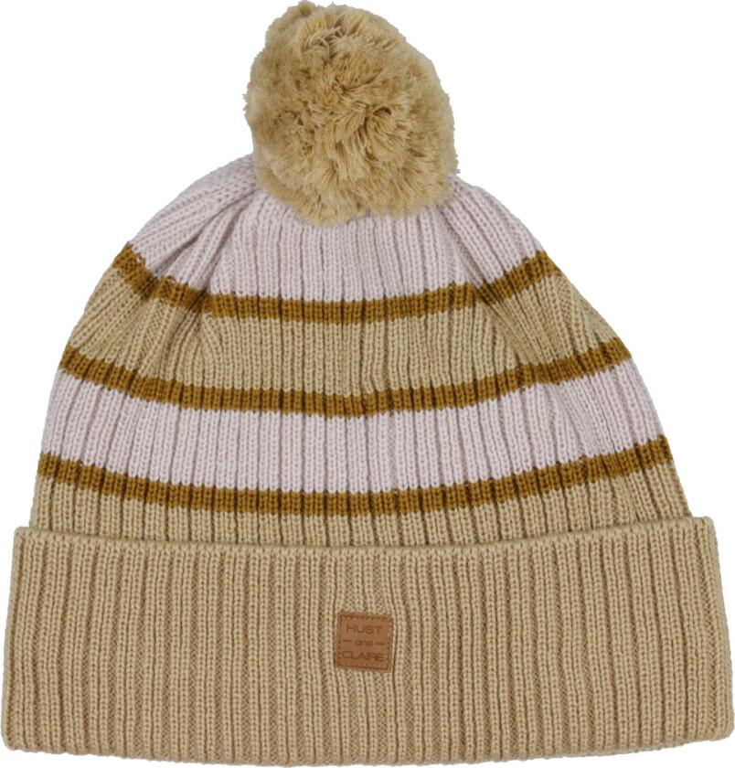 Lue m. Fleece - Fryba - Ull - Sands m. Striper - - 1-2 år (80-92) - Lue