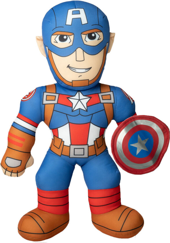 Kosedyr m. Lyd - Captain America - 20 cm - - OneSize - Kosedyr