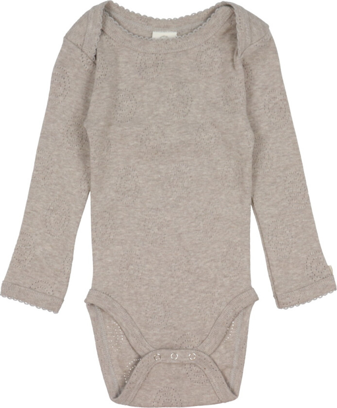 Body I/e - Nature Melert m. Hullmønster - - 3 år (98) - Langermet Body