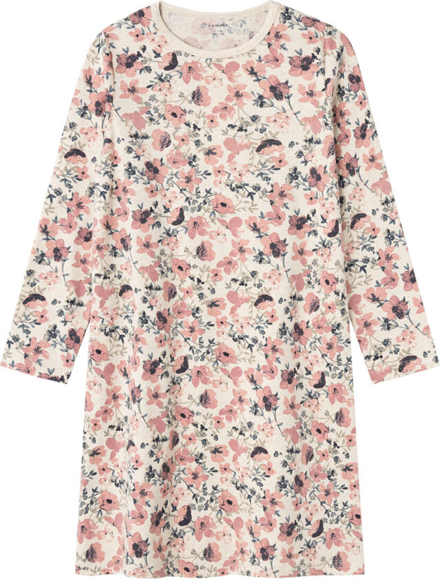 Nattkjole - Noos - NkfNightgown - Peyote Melange - - 7-8 år (122-128) - Nattkjole