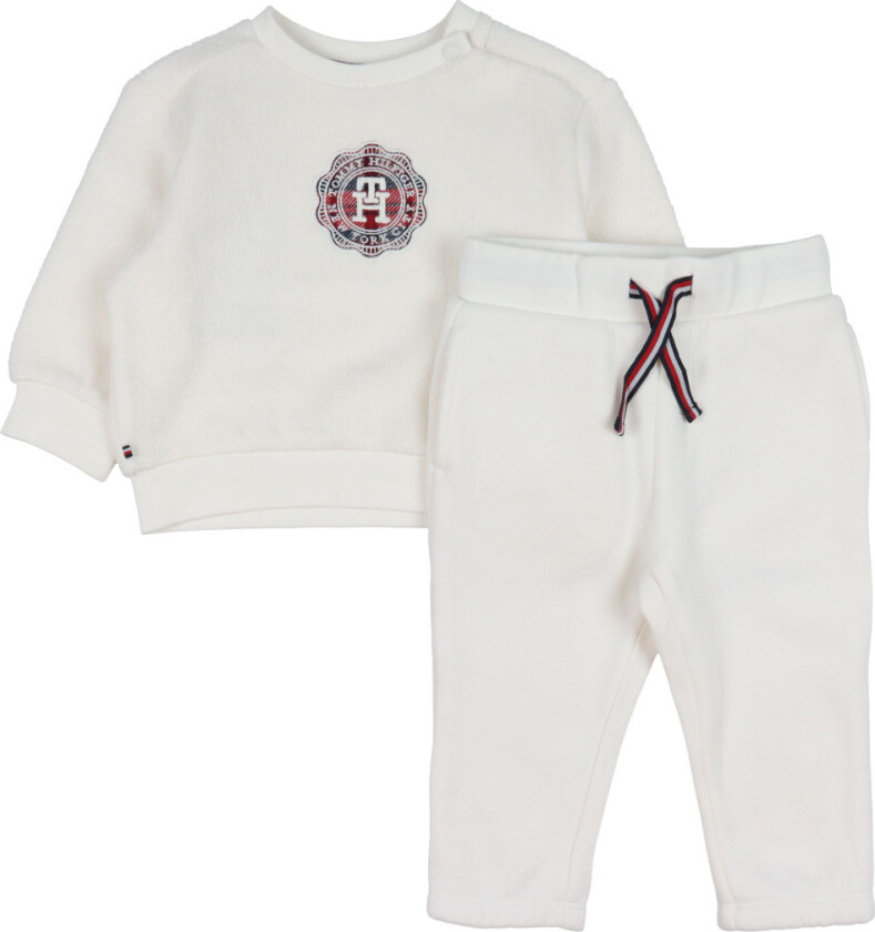 Fleecesett - Baby Sjekkstempel - eldgammelt White - - 1 år (80) - Fleecejakke