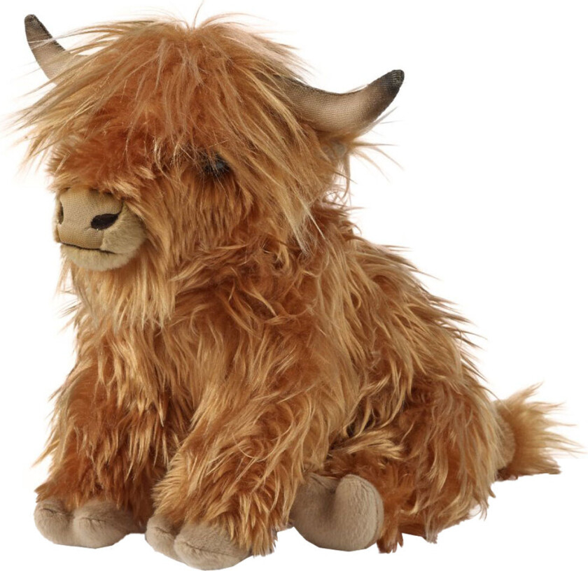 Kosedyr - 32x18 cm - Høylandsfe - Brun - - OneSize - Kosedyr