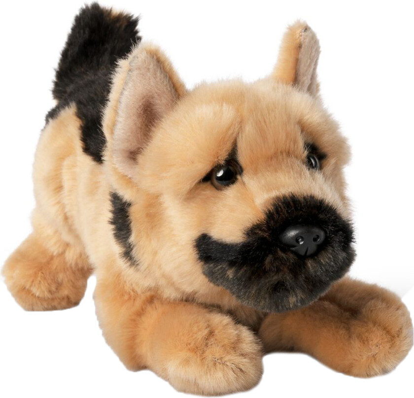 Kosedyr - 24x15 cm - schæfer leken valp - Bru - - OneSize - Kosedyr