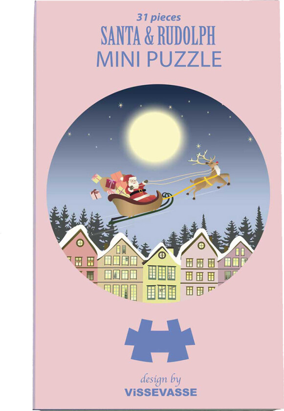Puslespill - Mini - 11x11 cm - 31 Brikker - Santa & R - - OneSize - Puslespill