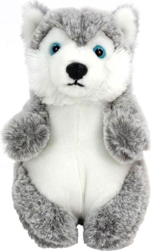 Kosedyr - 16x10 cm - Baby Husky - Grå - - OneSize - Kosedyr