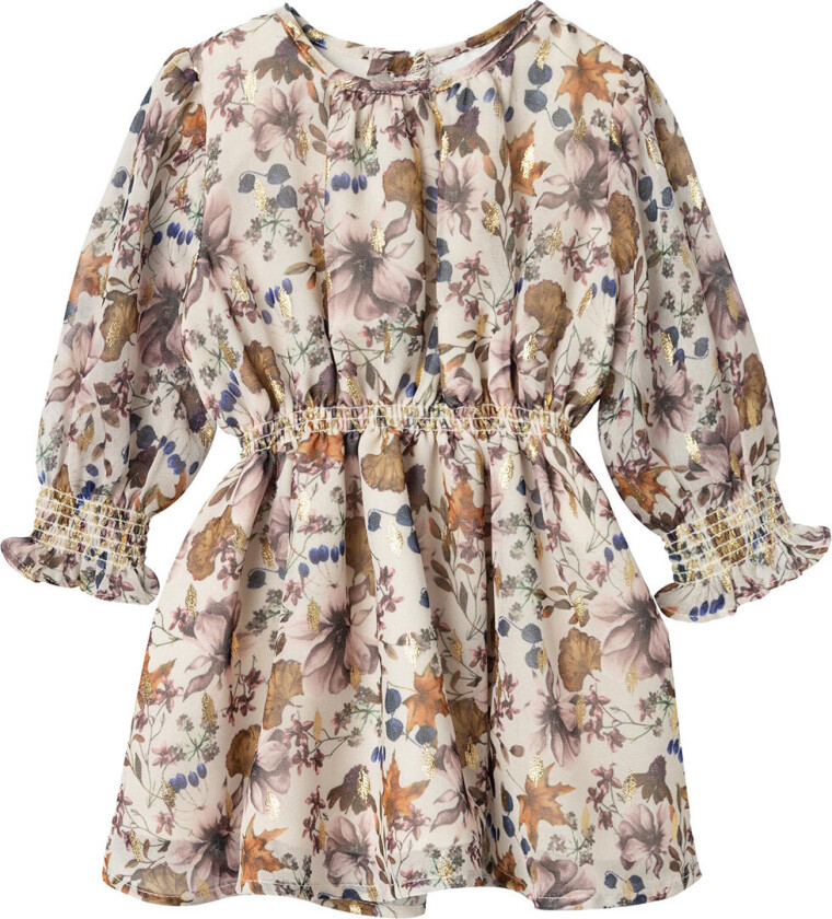 Kjole - NbfReflora - Jet Strøm m. Blomster - - 50 - Kjole