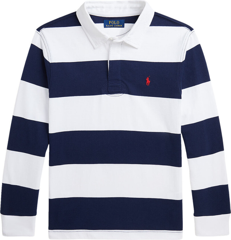 Poloskjorte - C Core - Navy/Hvit Stripet - - 10-12 år (140-152) - Genser