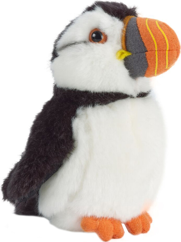 Kosedyr - 15x12 cm - Liten Lundefugl - Svart/Hvit - - OneSize - Kosedyr