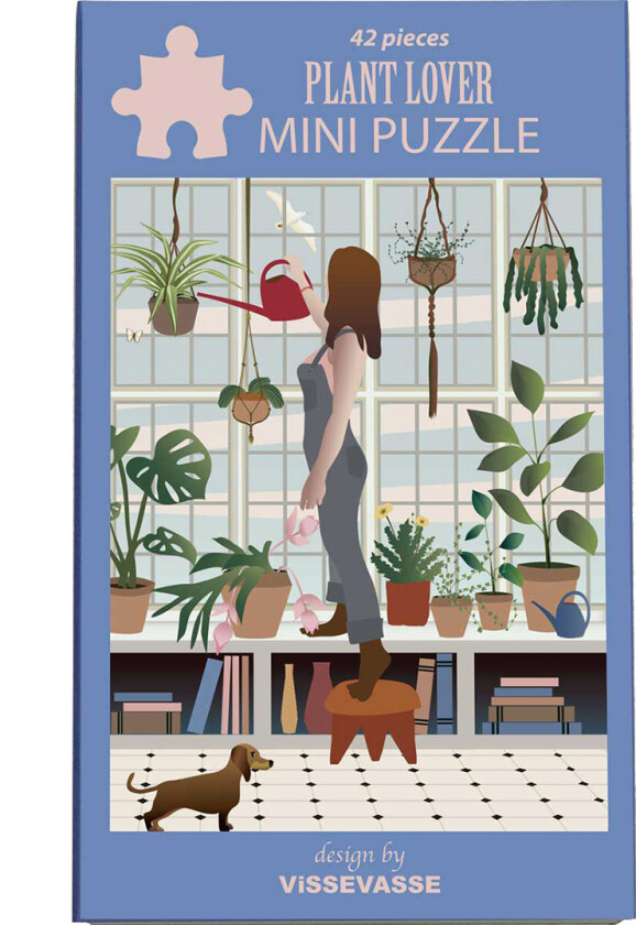 Puslespill - Mini - 10x13 cm - 42 Brikker - Plante Lo - - OneSize - Puslespill