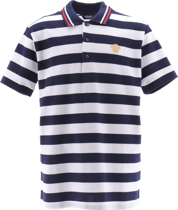 Bilde av Polo - Navy/Hvit Stripet m. Tekst - - 14 år (164) - Polo