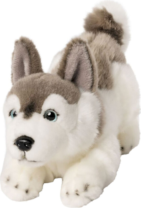 Kosedyr - 23x15 cm - Husky Leken valp - Grå - - OneSize - Kosedyr