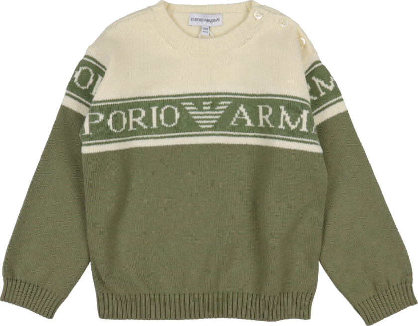 Genser - Strikk - Fantasia Verde m. Hvit - - 9 md - Genser