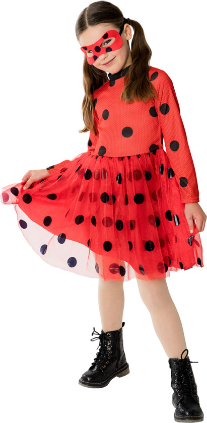 Kostymer - Miraculous Ladybug Tutu Dress & Mask - - 5-6 år (110-116) - Kostymer