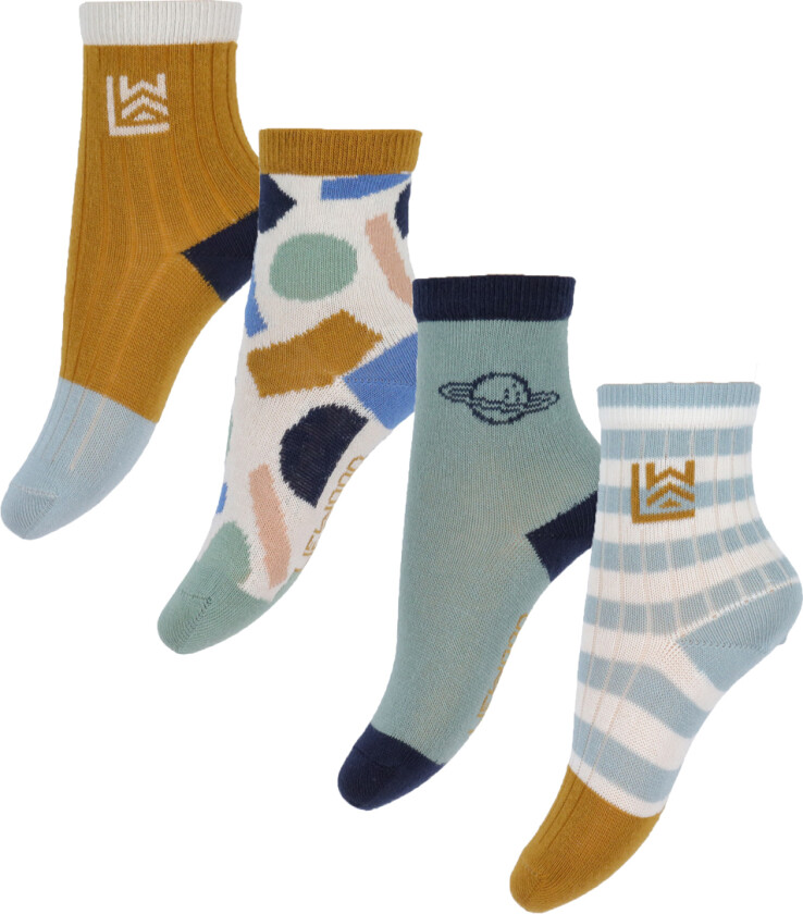 Sokker - Silas - 4-pack - Planet Mix - - 19/21 - Sokker
