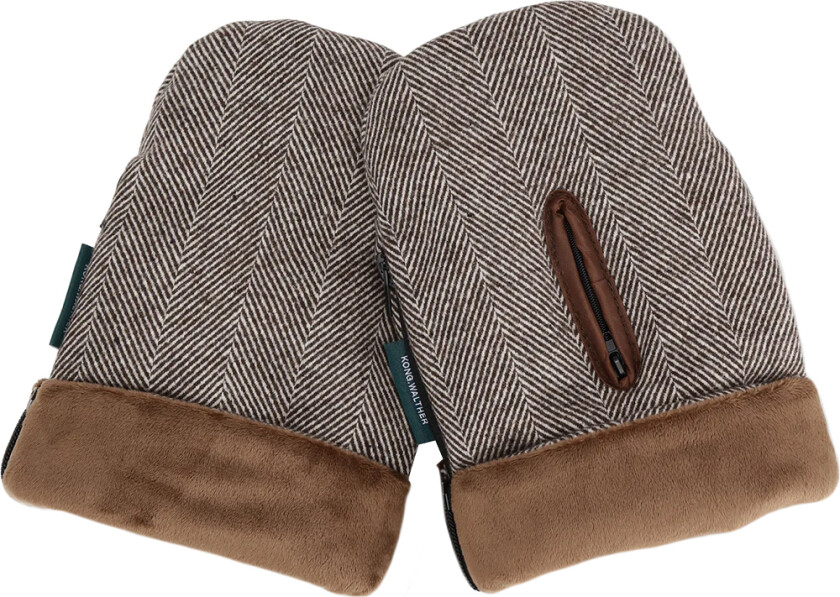 Barnevognhansker - Østerbro - Brown Tweed - - OneSize - Votter