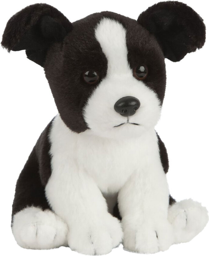 Kosedyr - 21x13 cm - Border Collie-valp - Svart/Hv - - OneSize - Kosedyr