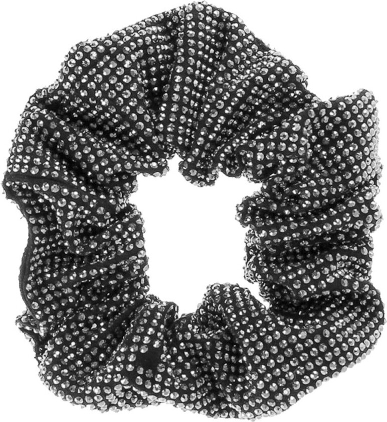 Scrunchie - Tindra - Svart m. Glitterstein - - OneSize - Hårpynt
