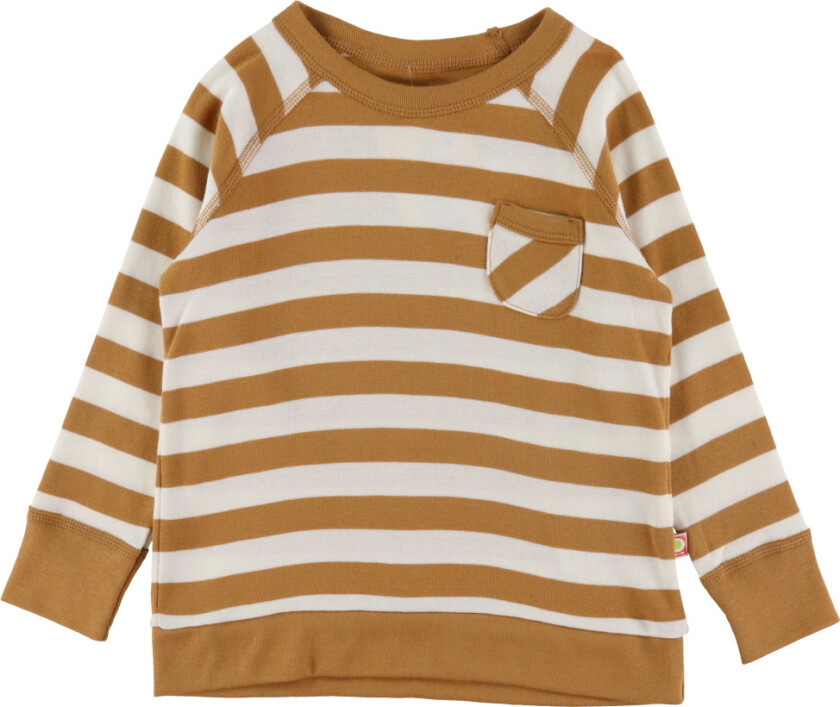 Genser - Brun/Hvit Stripete - - 8 år (128) - Genser