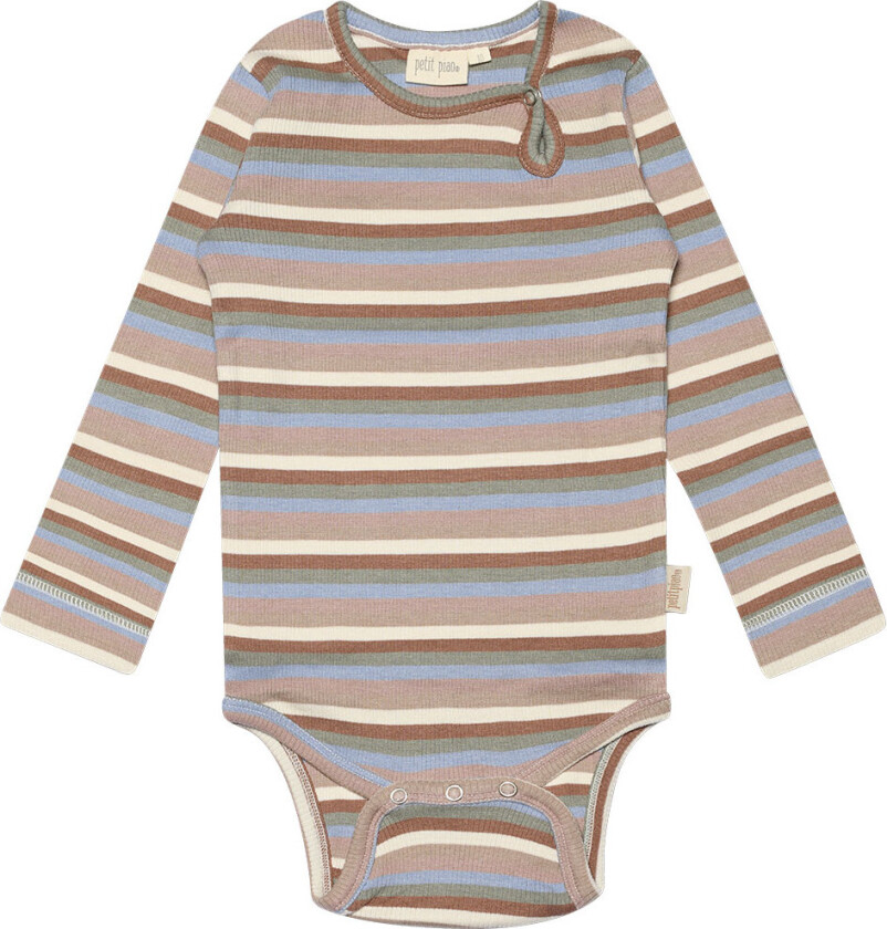 Body L/æ - Rib - Modal - Rett og slett Taupe - - 62 - Langermet Body