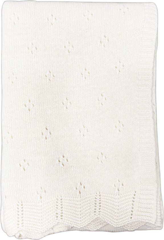 Pledd - 75x100 cm - Ull/Polamid - Hvit - - OneSize - Teppe