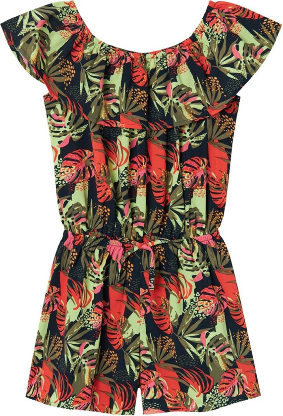 Buksedress - NkfVinaya - Noos - Dark Sapphire/Tropical - - 7 år (122) - Buksedress