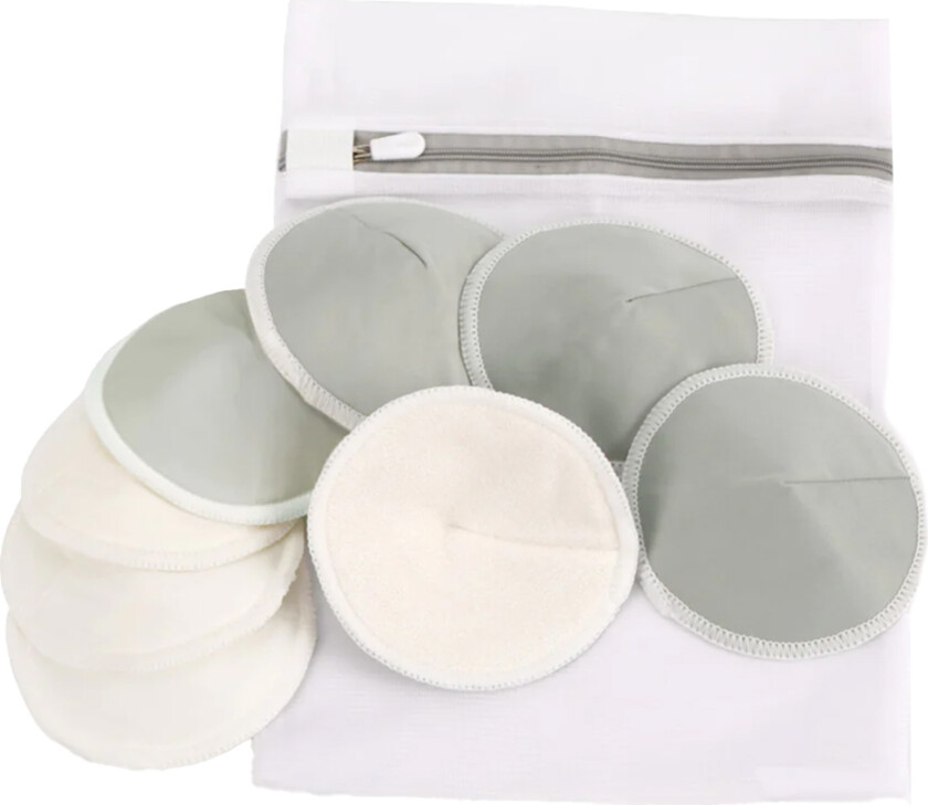 Bilde av Gjenbrukbart Ammeinnlegg - 8 stk. - Hvit/Grå - - OneSize - Ammeinnlegg