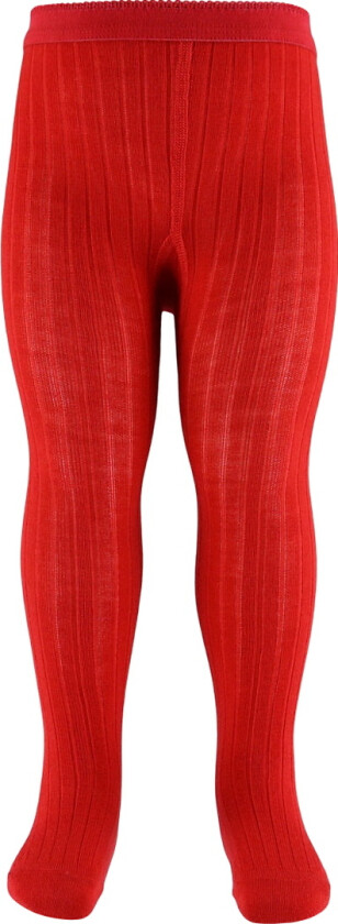 Strømpebukser - Rib - Tomat - - 160 - Strømpebukser