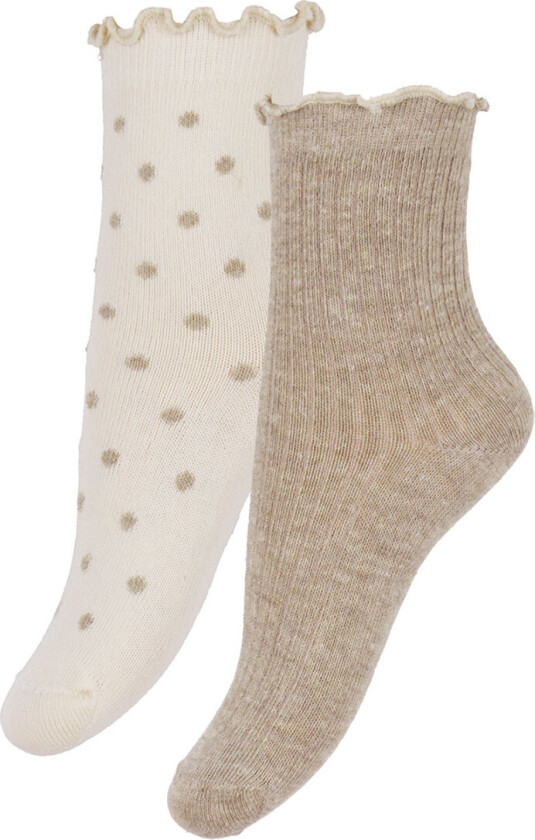 Sokker - 2-pack - Rett og slett Taupe - - 27/30 - Sokker