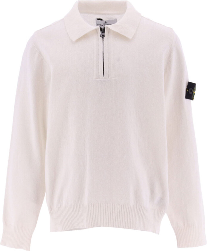 Genser m. Glidelås - Strikk - Hvit - - 8 år (128) - Genser