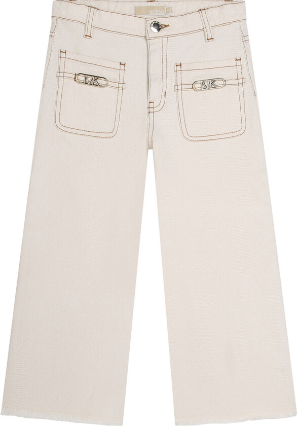 Jeans - Cream m. Gull - - 12 år (152) - Jeans