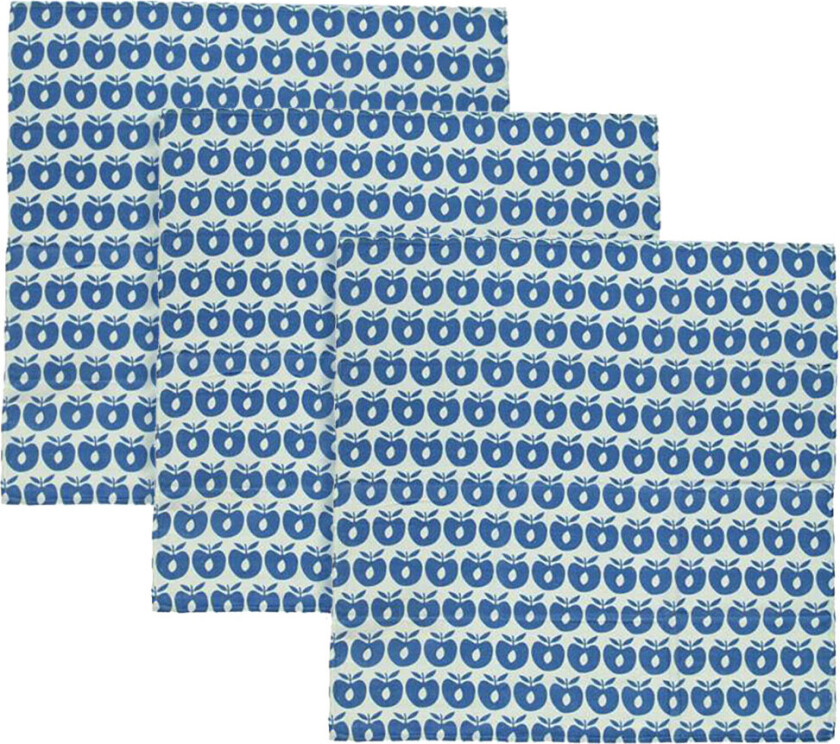 Stoffklutene - 3-pack - 79x79 - Blue Lolite - - OneSize - Gulpeklut