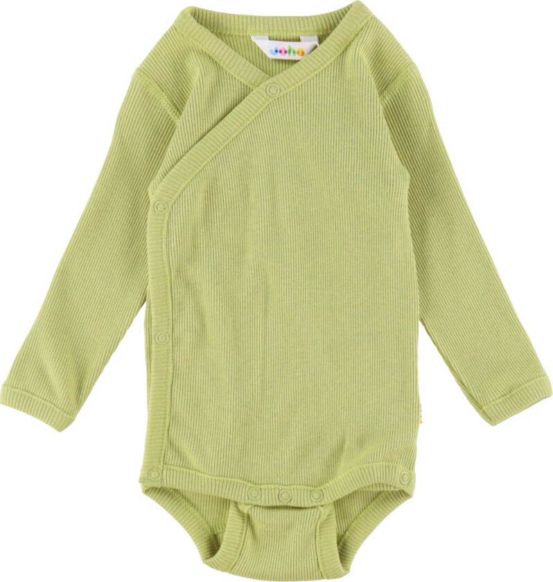Slå-Om-Body L/æ - Rib - Støvet Grønn - - 70 - Langermet Body