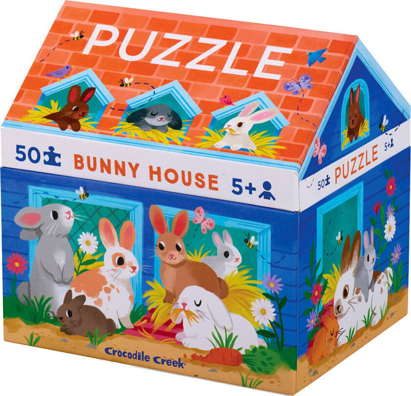 Puslespill - 50 Brikker - Bunny House - - OneSize - Puslespill