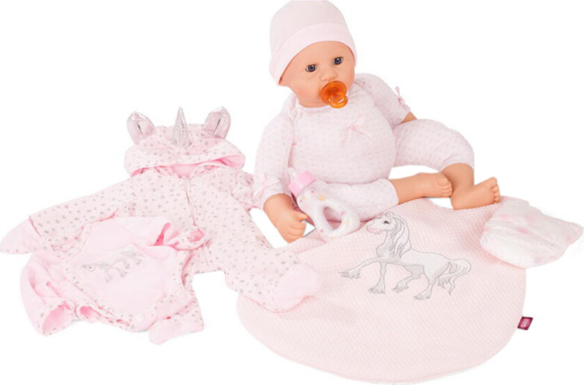 Dukke m. Tilbehør - Cookie - 48 cm - Baby shower - - OneSize - Dukke