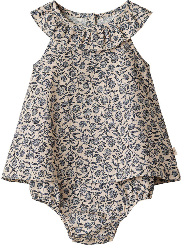 Kjolebody - Ingeborg - Blue Kornblomster - - 62 - Body uten ermer